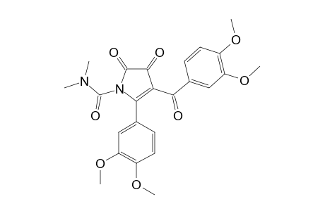 1-(N,N-DIMETHYLCARBAMYL)-4-(3,4-DIMETHOXYBENZOYL)-5-(3,4-DIMETHOXYPHENYL)-1H-PYRROLE-2,3-DIONE