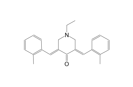 4-piperidinone, 1-ethyl-3,5-bis[(2-methylphenyl)methylene]-, (3E,5E)-
