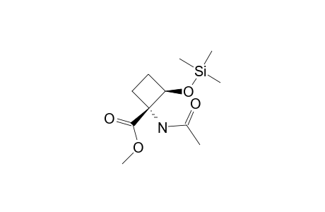 METHYL-(1R*,2R*)-1-ACETAMIDO-2-TRIMETHYLSILYLOXYCYCLOBUTANE-1-CARBOXYLATE