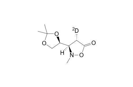 (3R,4S,4'S)-4-Deuterio-2(N)-methyl-3-(2',2'-dimethyl-1',3'-dioxolan-4'-yl)-1,2-isoxazolidin-5-one