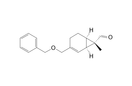 Bicyclo[4.1.0]hept-2-ene-7-carboxaldehyde, 7-methyl-3-[(phenylmethoxy)methyl]-, (1.alpha.,6.alpha.,7.alpha.)-(.+-.)-