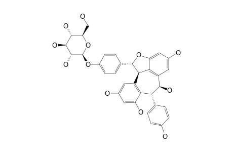 VATALBINOSIDE-F;(-)-AMPELOPSIN-A-4A-O-BETA-D-GLUCOPYRANOSIDE