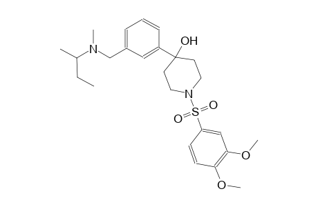 4-piperidinol, 1-[(3,4-dimethoxyphenyl)sulfonyl]-4-[3-[[methyl(1-methylpropyl)amino]methyl]phenyl]-