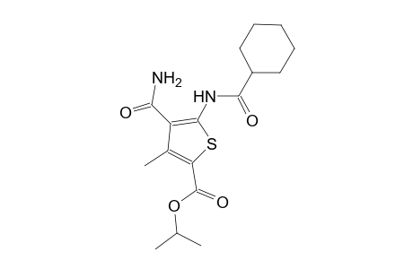 isopropyl 4-(aminocarbonyl)-5-[(cyclohexylcarbonyl)amino]-3-methyl-2-thiophenecarboxylate
