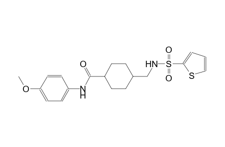 N-(4-methoxyphenyl)-4-{[(2-thienylsulfonyl)amino]methyl}cyclohexanecarboxamide