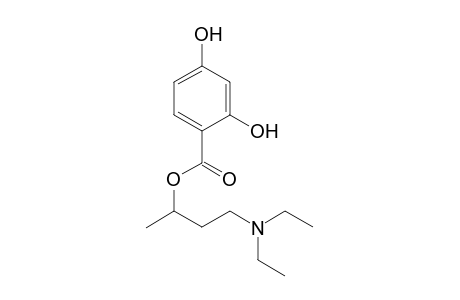 Benzoic acid, 2,4-dihydroxy-, (3-diethylamino-1-methyl)propyl ester
