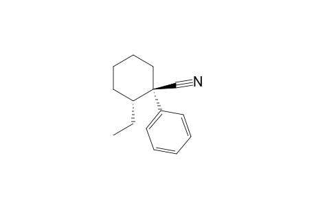 Cyclohexanecarbonitrile, 2-ethyl-1-phenyl-, trans-