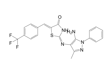 (Z)-2'-[(5-Amino-3-methyl-1-phenylpyrazol-4-yl)imino]-5'-(4-trifluoromethylbenzylidene)-thiazolidin-4-one