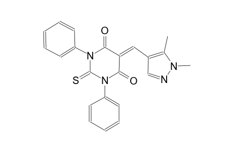 5-[(1,5-dimethyl-1H-pyrazol-4-yl)methylene]-1,3-diphenyl-2-thioxodihydro-4,6(1H,5H)-pyrimidinedione