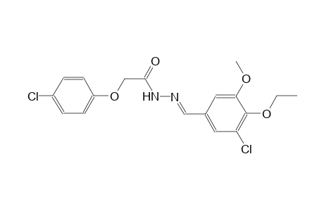 N'-[(E)-(3-chloro-4-ethoxy-5-methoxyphenyl)methylidene]-2-(4-chlorophenoxy)acetohydrazide