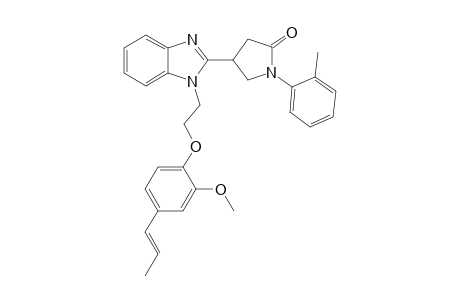 2-Pyrrolidinone, 4-[1-[2-[2-methoxy-4-[1-propenyl]phenoxy]ethyl]-1H-1,3-benzimidazol-2-yl]-1-(2-methylphenyl)-
