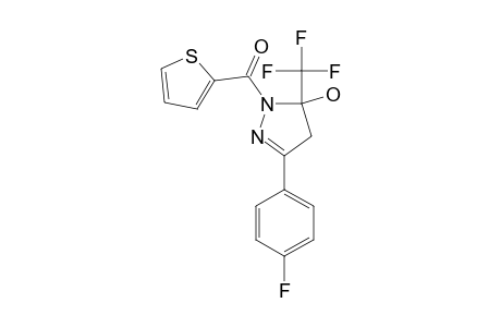 3-(4-FLUOROPHENYL)-5-HYDROXY-5-TRIFLUOROMETHYL-4,5-DIHYDRO-1H-1-(2-THENOYL)-PYRAZOLE