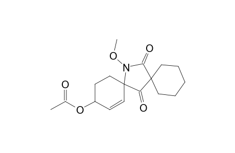 14-Azadispiro[5.1.5.2]pentadec-9-ene-7,15-dione, 11-(acetyloxy)-14-methoxy-