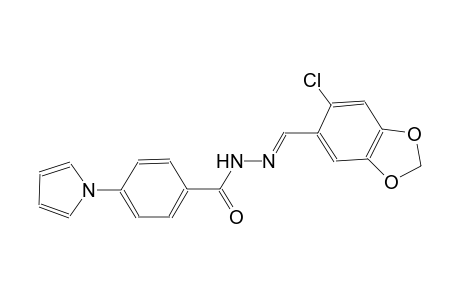 N'-[(E)-(6-chloro-1,3-benzodioxol-5-yl)methylidene]-4-(1H-pyrrol-1-yl)benzohydrazide