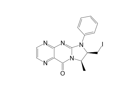 (7R*,8R*)-7,8-Dihydro-7-iodomethyl-8-methyl-6-phenylimidazo[2,1-b]pteridin-10(6H)-one