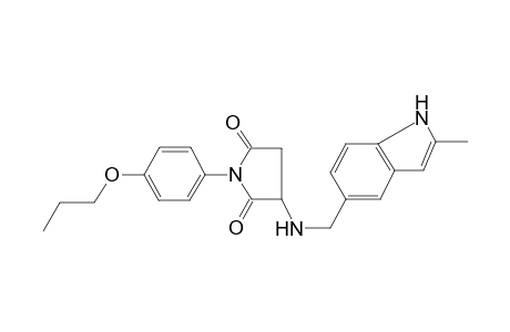 3-[(2-methyl-1H-indol-5-yl)methylamino]-1-(4-propoxyphenyl)pyrrolidine-2,5-quinone
