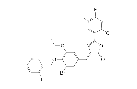 (4Z)-4-{3-bromo-5-ethoxy-4-[(2-fluorobenzyl)oxy]benzylidene}-2-(2-chloro-4,5-difluorophenyl)-1,3-oxazol-5(4H)-one
