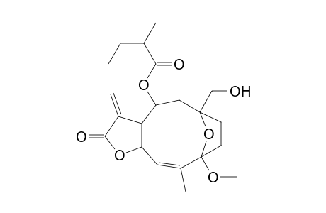 6,9-Epoxycyclodeca[b]furan, butanoic acid deriv.