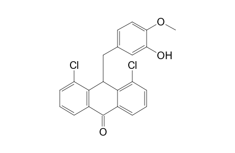 4,5-Dichloro-10-(3-hydroxy-4-methoxybenzyl)-10H-anthracen-9-one