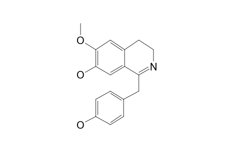 3,4-Dihydroisoquinolin-7-ol, 1-[4-hydroxybenzyl]-6-methoxy-