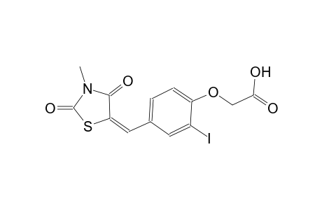 {2-iodo-4-[(E)-(3-methyl-2,4-dioxo-1,3-thiazolidin-5-ylidene)methyl]phenoxy}acetic acid