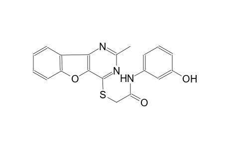 N-(3-hydroxyphenyl)-2-[(2-methyl[1]benzofuro[3,2-d]pyrimidin-4-yl)sulfanyl]acetamide