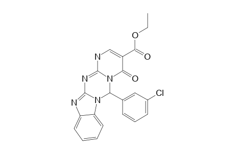 ETHYL-6-(3-CHLOROPHENYL)-4-OXO-4,6-DIHYDRO-1(12)(13)H-PYRIMIDO-[2',1':4,5]-[1,3,5]-TRIAZINO-[1,2-A]-BENZIMIDAZOLE-3-CARBOXYLATE