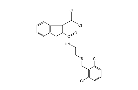 N-{2-[(2,6-dichlorobenzyl)thio]ethyl}-3-(dichloromethyl)-2-indancarboxamide