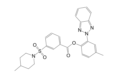 benzoic acid, 3-[(4-methyl-1-piperidinyl)sulfonyl]-, 2-(2H-1,2,3-benzotriazol-2-yl)-4-methylphenyl ester