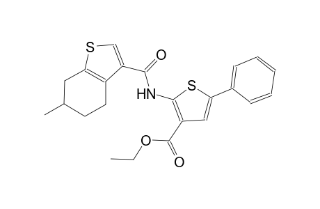 ethyl 2-{[(6-methyl-4,5,6,7-tetrahydro-1-benzothien-3-yl)carbonyl]amino}-5-phenyl-3-thiophenecarboxylate