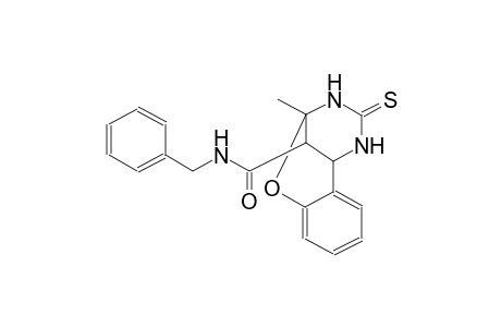 N-benzyl-9-methyl-11-sulfanylidene-8-oxa-10,12-diazatricyclo[7.3.1.0²,⁷]trideca-2,4,6-triene-13-carboxamide