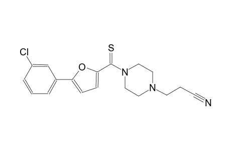 3-(4-{[5-(3-chlorophenyl)-2-furyl]carbothioyl}-1-piperazinyl)propanenitrile