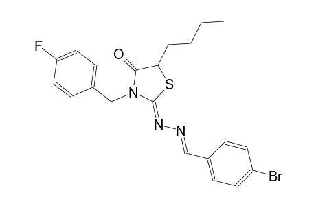 4-bromobenzaldehyde [(2Z)-5-butyl-3-(4-fluorobenzyl)-4-oxo-1,3-thiazolidin-2-ylidene]hydrazone