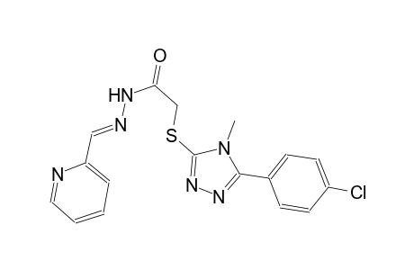 2-{[5-(4-chlorophenyl)-4-methyl-4H-1,2,4-triazol-3-yl]sulfanyl}-N'-[(E)-2-pyridinylmethylidene]acetohydrazide