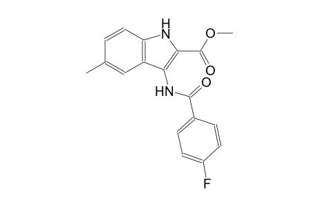 methyl 3-[(4-fluorobenzoyl)amino]-5-methyl-1H-indole-2-carboxylate