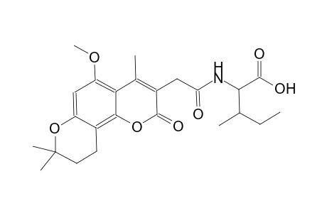 (2S,3R)-2-(2-(5-methoxy-4,8,8-trimethyl-2-oxo-2,8,9,10-tetrahydropyrano[2,3-f]chromen-3-yl)acetamido)-3-methylpentanoic acid