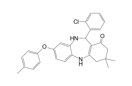 3,3-Dimethyl-8-[(p-methyl)phenoxy]-11-[(o-chloro)phenyl]-2,3,4,5,10,11-hexahydro-1H-dibenzo[b,e][1,4]diazepin-1-one