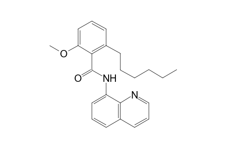 2-hexyl-6-methoxy-N-(quinolin-8-yl)benzamide