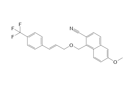 (E)-2-cyano-6-methoxy-1-[5-(4-trifluoromethylphenyl)-2-oxapent-4-enyl]naphthalene