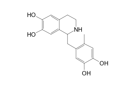 1-(4,5-Dihydroxy-2-methylbenzyl)-1,2,3,4-tetrahydro-6,7-isoquinolinediol