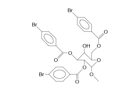 Methyl 2,3,6-tris(O-[4-bromo-benzoyl]).alpha.-D-galactopyranoside
