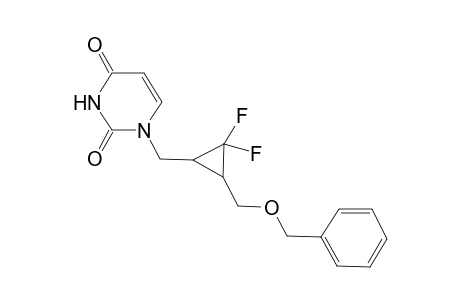 (+-)-1-[(1SR,3RS)-3-benzyloxymethyl-2,2-difluorocyclopropylmethyl]-1,2,3,4-tetrahydro-2,4-pyrimidinedione