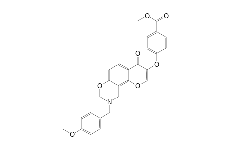 benzoic acid, 4-[[9,10-dihydro-9-[(4-methoxyphenyl)methyl]-4-oxo-4H,8H-pyrano[2,3-f][1,3]benzoxazin-3-yl]oxy]-, methyl ester