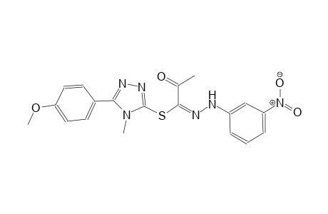 5-(4-methoxyphenyl)-4-methyl-4H-1,2,4-triazol-3-yl (1E)-N-(3-nitrophenyl)-2-oxopropanehydrazonothioate