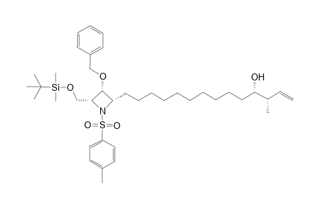 (3S,4S)-14-[(2S,3R,4R)-3-benzoxy-4-[[tert-butyl(dimethyl)silyl]oxymethyl]-1-tosyl-azetidin-2-yl]-3-methyl-tetradec-1-en-4-ol