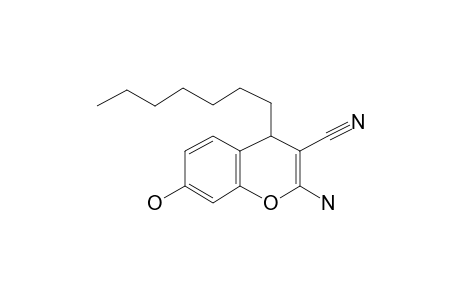 2-Amino-4-heptyl-7-hydroxy-4H-chromene-3-carbonitrile