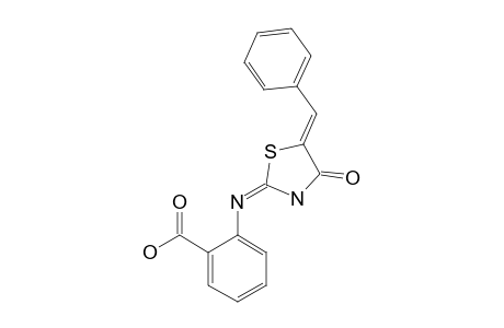 2-(5-BENZYLIDENE-4-OXO-THIAZOLIDIN-2-YLIDENEAMINO)-BENZOIC-ACID