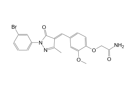 2-(4-{(E)-[1-(3-bromophenyl)-3-methyl-5-oxo-1,5-dihydro-4H-pyrazol-4-ylidene]methyl}-2-methoxyphenoxy)acetamide
