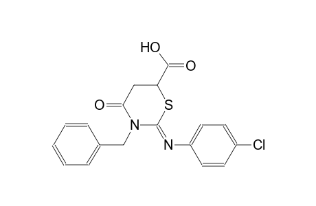 (2Z)-3-benzyl-2-[(4-chlorophenyl)imino]-4-oxo-1,3-thiazinane-6-carboxylic acid