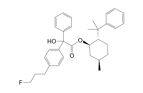(1R,2S,5R)-5-Methyl-2-(1-methyl-1-phenylethyl)cyclohexyl (R)-.alpha.-Hydroxy-.alpha.-[4-(3-fluoropropyl)phenyl]benzeneacetate (8-Phenylmenthyl )R)-4-(3-fluoropropyl)benzilate
